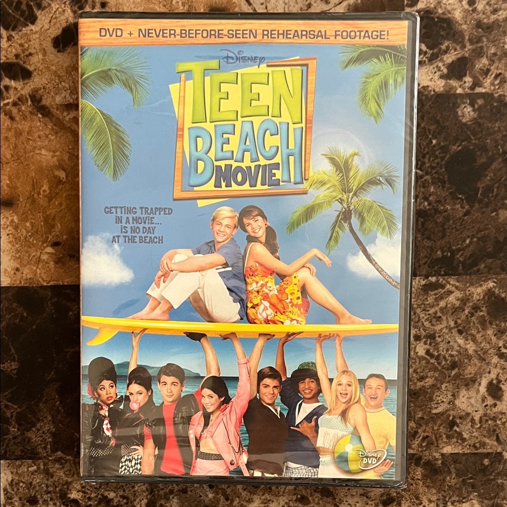 Disney Teen Beach Movie DVD with Blue and Yellow Cover